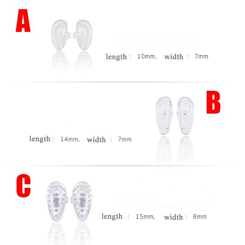3 пар/лот силиконовые очки для очков Солнцезащитные очки винт на носоупоры ремонт инструмент очки Аксессуары 3 размера на выбор