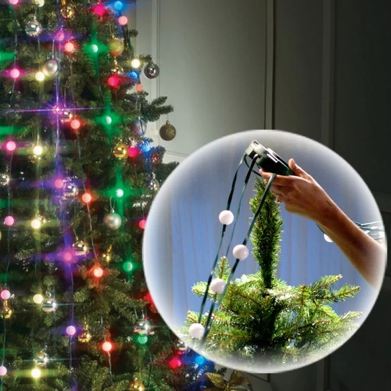 

EU US Plug 48/64 Lights Christmas Tree String Lights LED Christmas Flashing Lights Outdoor Lighting