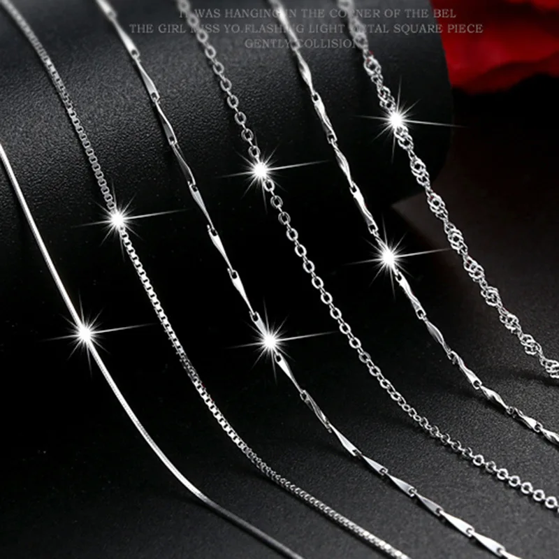 3 silver chain necklace