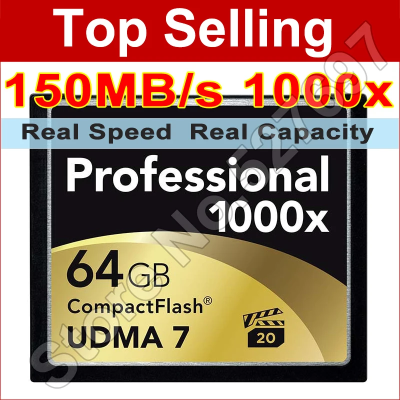 150MB/s Brand 1000x 64GB CF Card UDMA Compact Flash Memory Card For