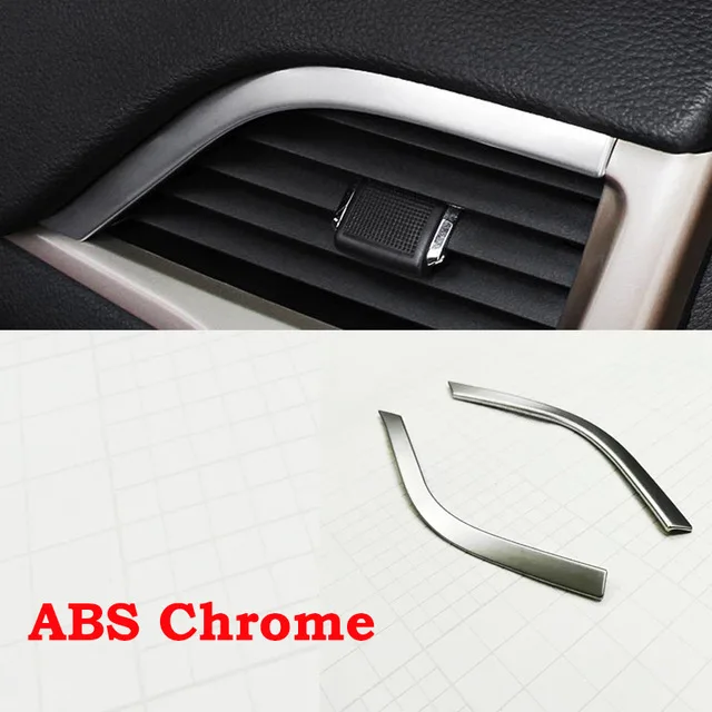 

For Jeep Cherokee KL 2014/15/16/17/18 ABS Matte Car Air Condition outlet Vent frame Panel Cover trim Accessories 2pcs