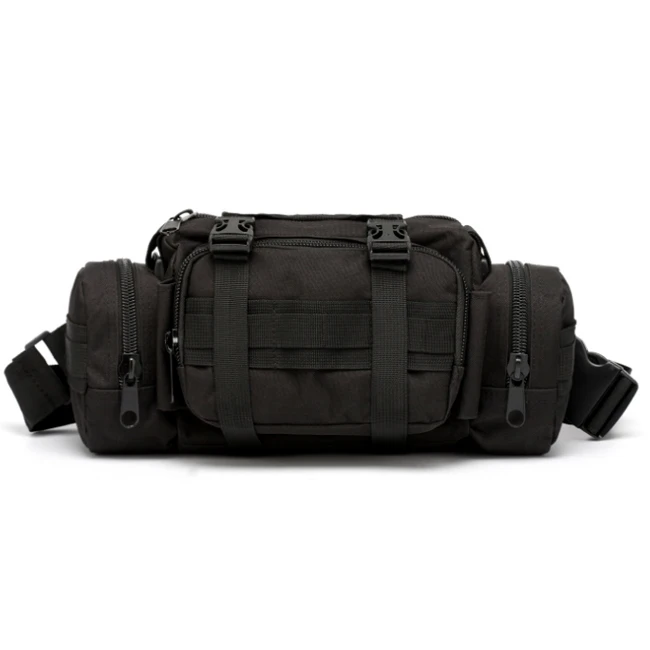 Уличная Военная тактическая поясная сумка, водонепроницаемый нейлоновый походный рюкзак, сумка для рук, военная сумка, стиль mochila - Цвет: Black