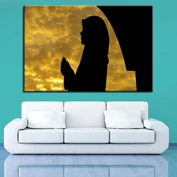 

Modular Pictures Wall Art HD Prints 1 Pieces Islamic Canvas Painting Muslim Home Classic Decor Bedside Background Artwork Poster