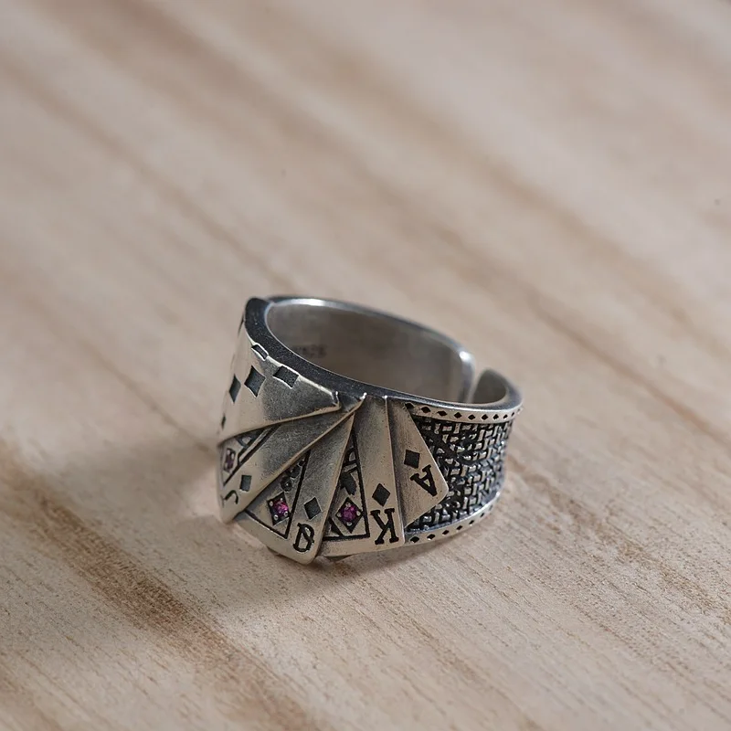 FNJ-925-Silver-Poker-Ring-New-Fashion-Punk-S925-Sterling-Silver-Rings-for-Women-Jewelry-Adjustable (3)