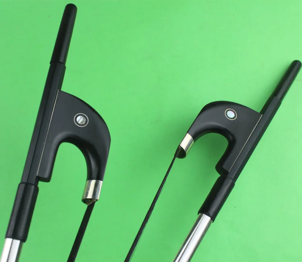 1pc Professional 3/4 Carbon fiber Double Bass bow.black bow hairin Violin Parts & Accessories