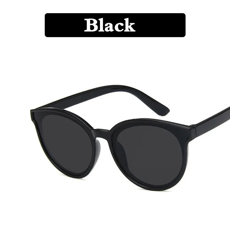 Новое поступление, детские солнцезащитные очки кошачий глаз, круглая оправа, очки для мальчиков и девочек, солнцезащитные очки с защитой от уф400 лучей, солнцезащитные очки Oculos - Цвет линз: Черный