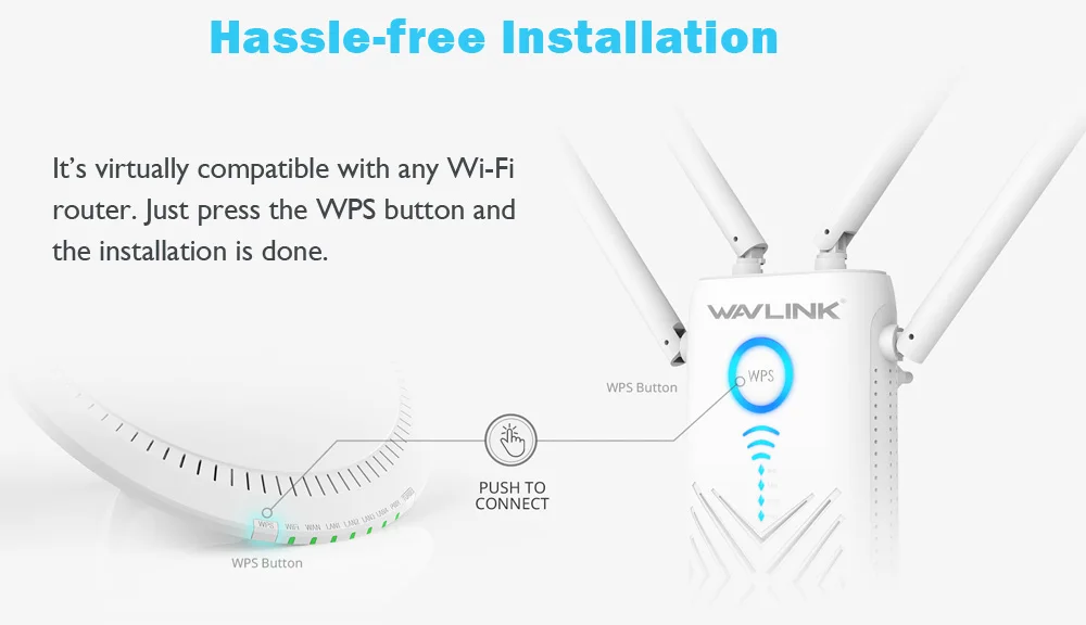 Wavlink 5 ГГц 1200 Мбит/с Wi-Fi маршрутизатор/ретранслятор/точка доступа Высокая мощность двухдиапазонный гигабитный беспроводной WiFi диапазон wifi усилитель сигнала