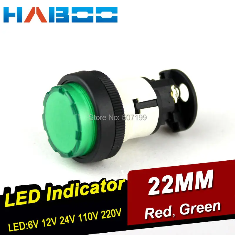 

installation diameter22mm 5pcs FUJI DR22F3M high similar indicator light round head indicator LED 6V 12V 24V 110V 220V pre-wired