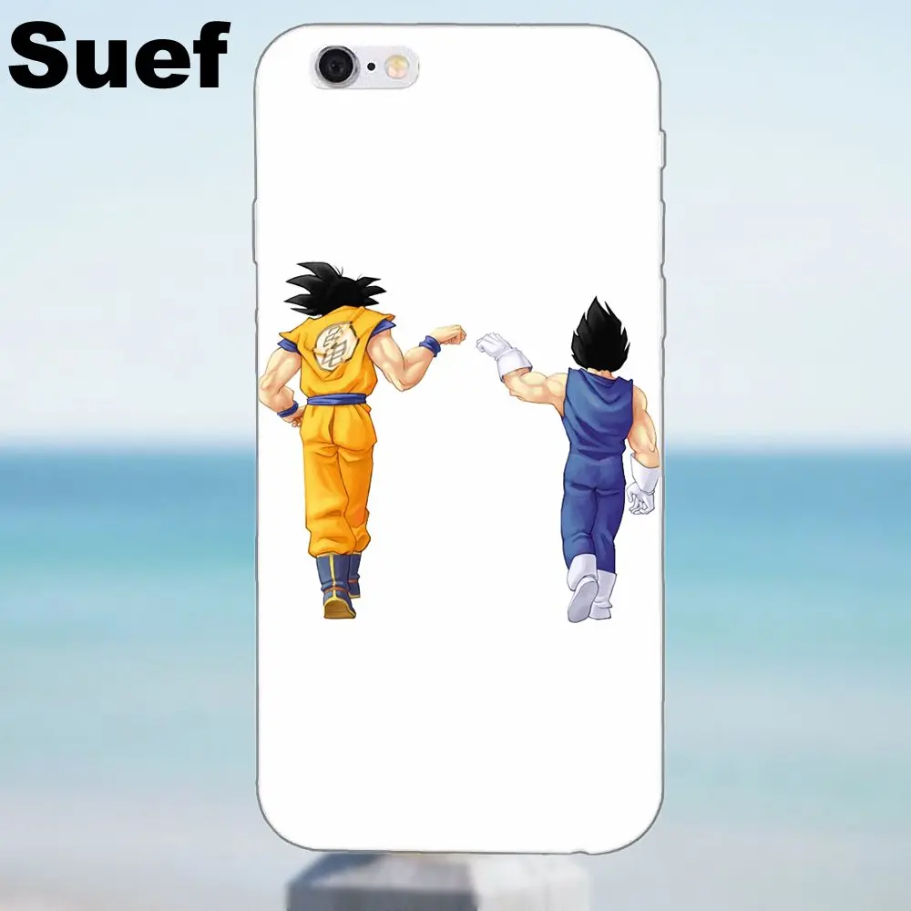 Suef Son Goku Vs Vegeta для iPhone X 4 4S 5 5S 5C SE 6 6S 7 8 Plus Samsung Galaxy J1 J3 J5 J7 A3 A5 2016 2017 мягкая новая мода|for