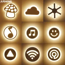 JUSHENG Modern minimalist acrylic LED wall lamp bedroom bedside lamp hotel customer aisle children's room creative wall lamp цена JUSHENG Modern minimalist acrylic LED wall lamp bedroom bedside lamp hotel customer aisle children's room creative wall lamp цены онлайн
