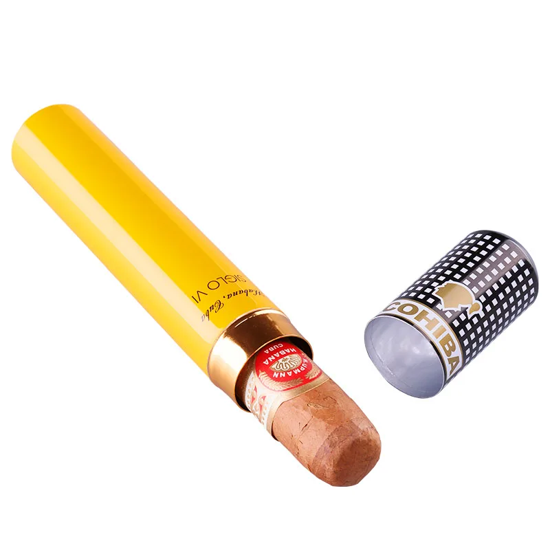 БЕСПЛАТНАЯ ДОСТАВКА COHIBA гаджет портативный Siglo VI алюминиевый дорожный футляр для