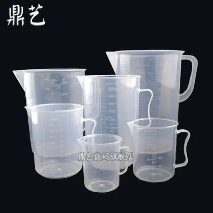 

The plastic Measuring cup 3000mL beaker with handle Chemical graduated measuring cup free shipping