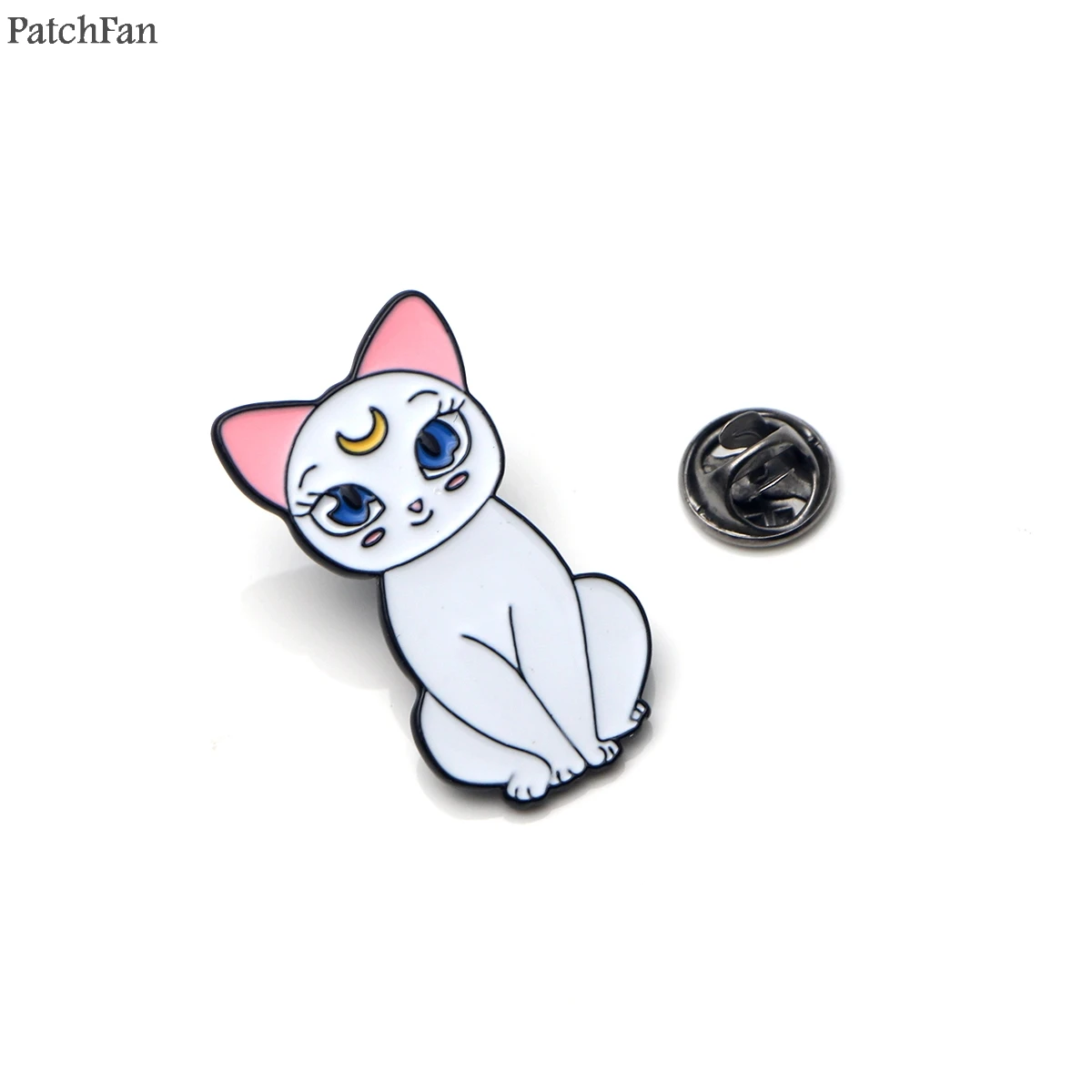 Patchfan Сейлор Мун кошкой луной мультфильм цинка галстук забавные шпильки рюкзак