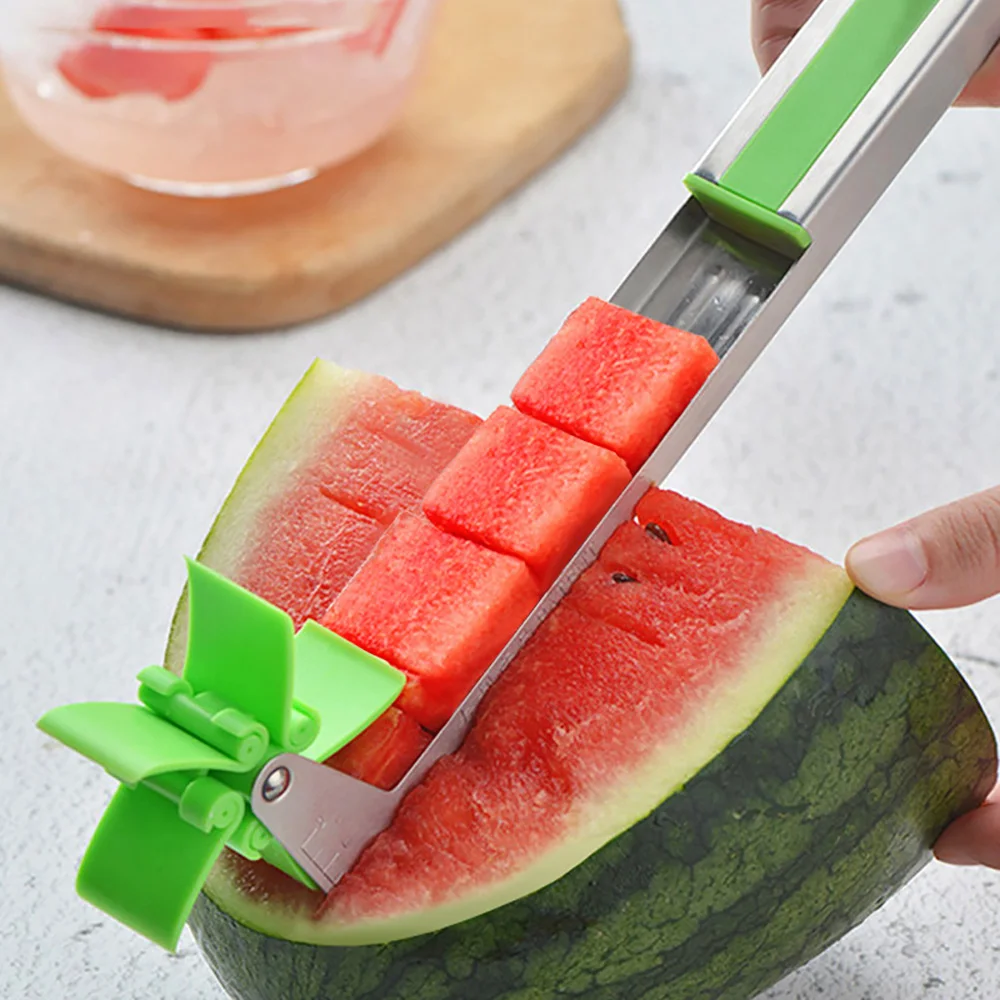 

GODWJ Watermelon Slicer Cutter Corer Fruit Melon 304 Stainless Steel Creative Manual Watermelon Cutter Kitchen Tool Gadgets