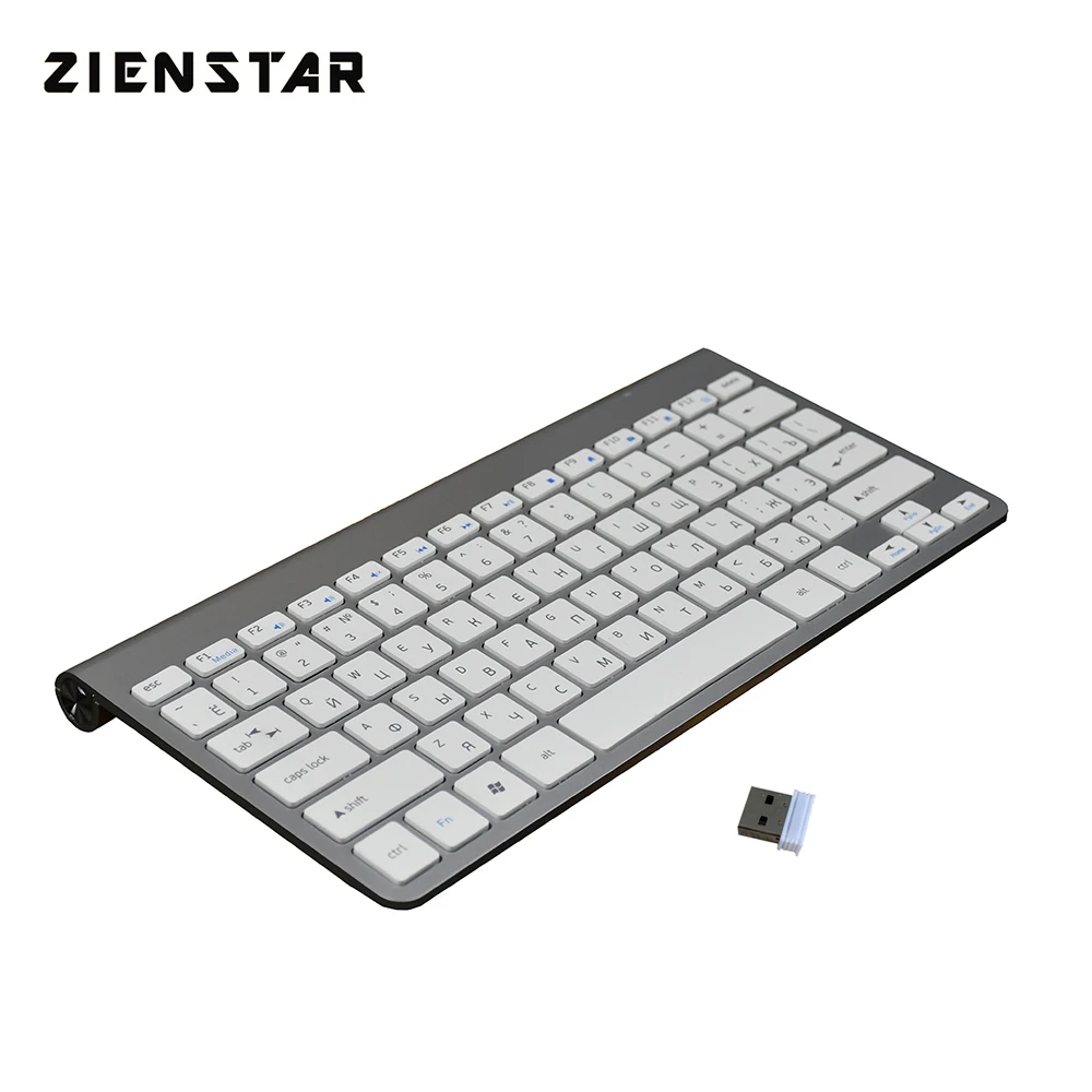 Беспроводная клавиатура Zienstar с русской буквой 2 4 ГГц мышь usb приемником для MACBOOK