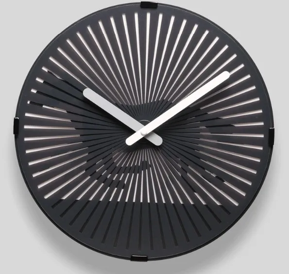 Часы динамические решетки Иллюзия moire бахрома Висячие часы декоративные подарок