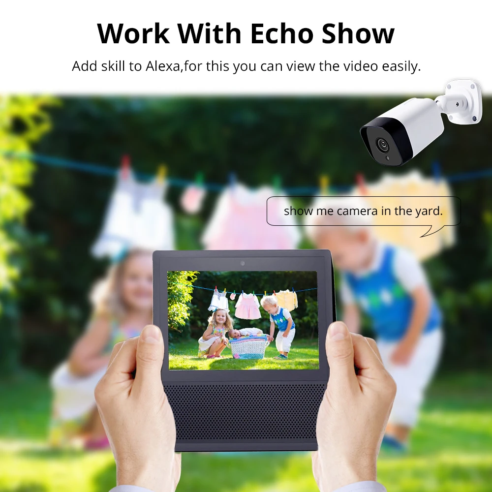  Tuya WiFi CCTV Camera IP65 Waterproof Outdoor Intercome Work with Alexa Echo Show Smart Home Securi