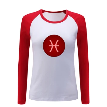 

Virgo Sagittarius Pisces Libra 12 Constellation Design Womens Ladies Printing T Shirt Graphic Tee Long Sleeve Cotton Tshirts