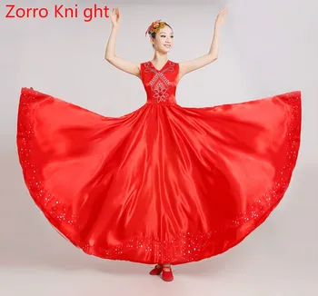 

[Zorro Kni ght] New Opening Dance Full-skirted Dress Dress Modern Dance Clothing Chorus Performance Clothing Performance Stage