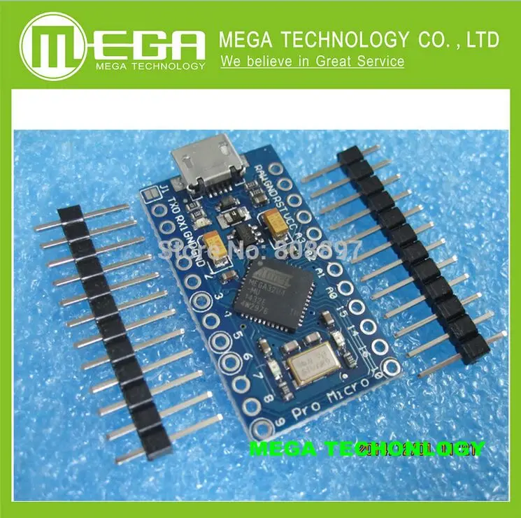 Free Shipping 20 pcs Mini Leonardo Pro Micro ATmega32U4 5V 16MHz Module For font b Arduino