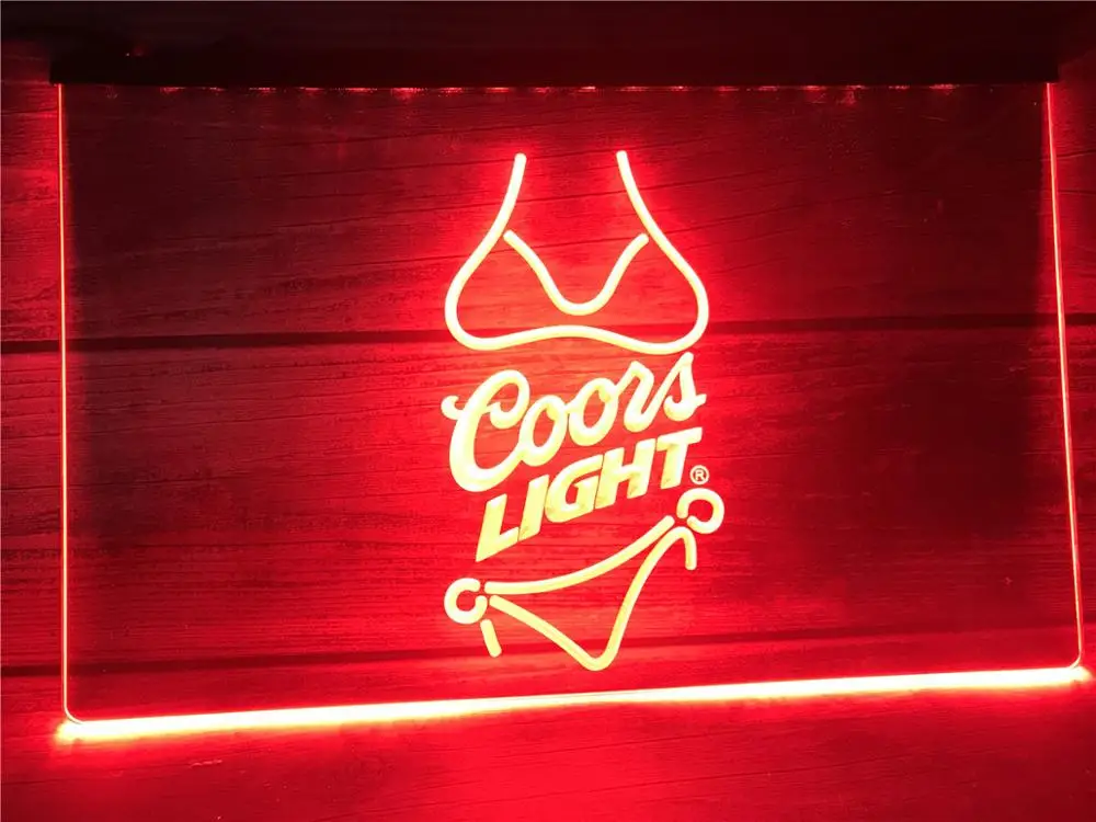 A119 светлое пиво Coors Бикини Бар Паб светодиодный ные неоновые световые