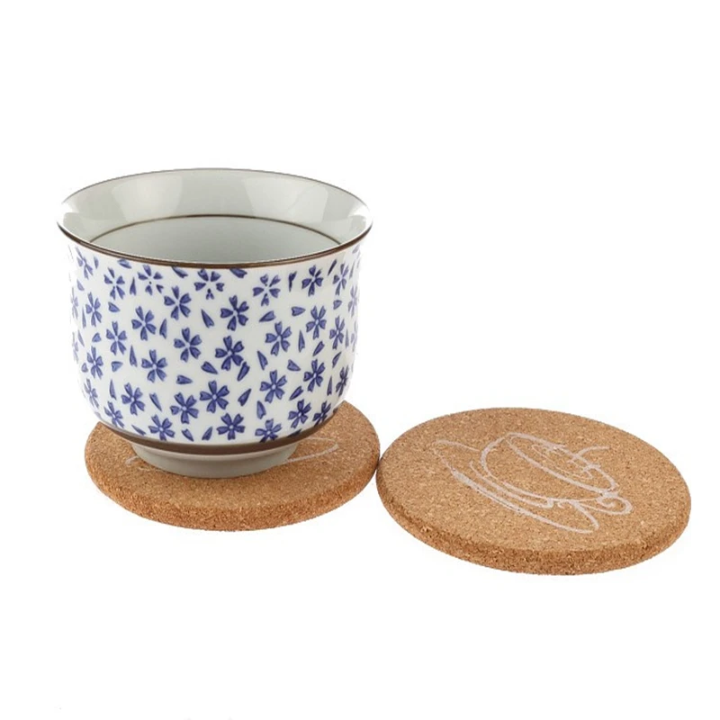 

Round Wood Coasters Cup Bar Mug placemats Non-slip heat-proof Tea Cup Mat coffee drink Cork Coasters Holder Pad,50pcs/lot