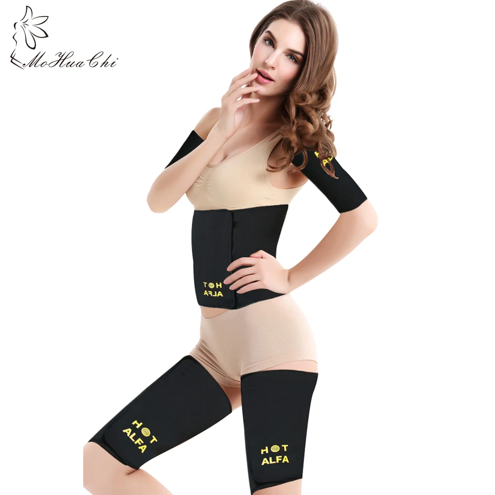 

Women Neoprene Full Body Shaper Post-Surgery BodySuit Waist Trainer Corset Slimming Thigh Shapewear Tummy Control Arm shaper