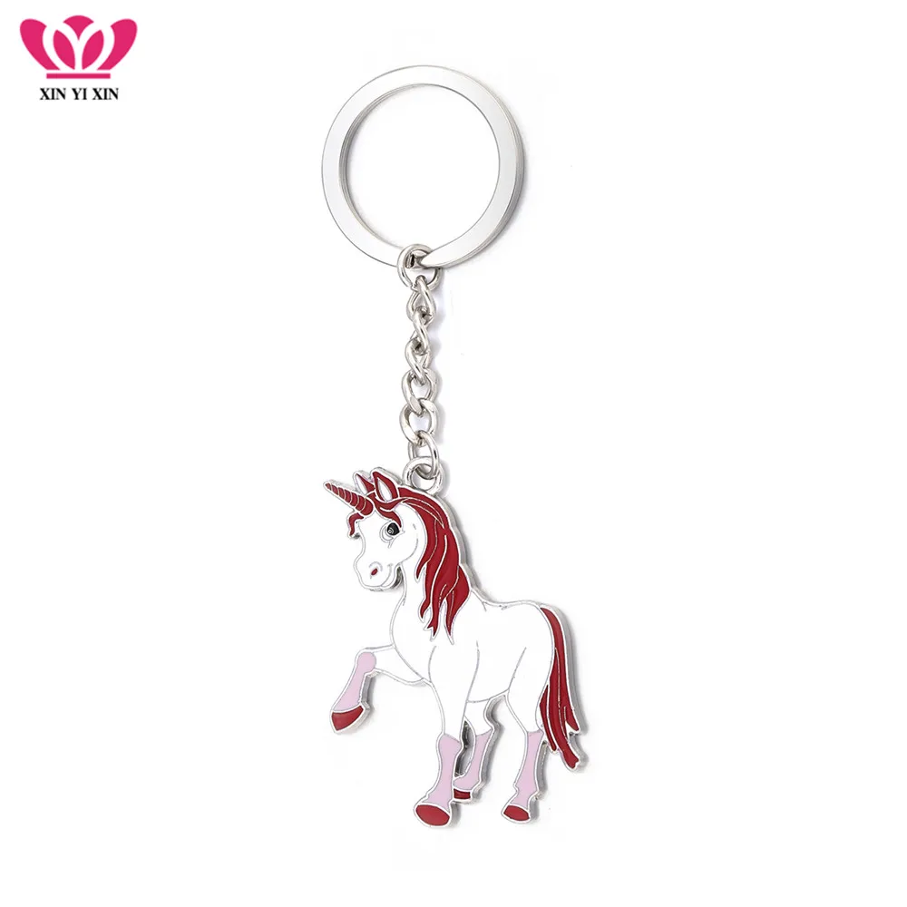 

Cute Fairytale Horse Keychain Multi-Colors Horse Key Chain Personality Car Key KeyChain Thick Ring Men Women Fashion Jewelry