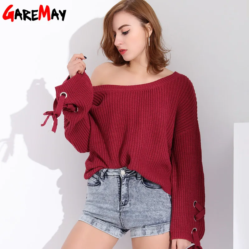 

Knitting Sweater Women Pull Femme Loose Jumper Women Sweaters And Pullover Female Autumn Knit Casual Manche Longue Tops GAREMAY