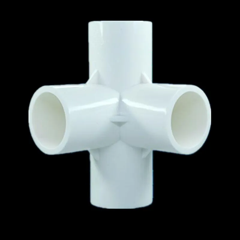 

PVC four way corner diy wardrobe shelf assembly joints 20mm 25mm DN20 DN25 Pipe Connector X4