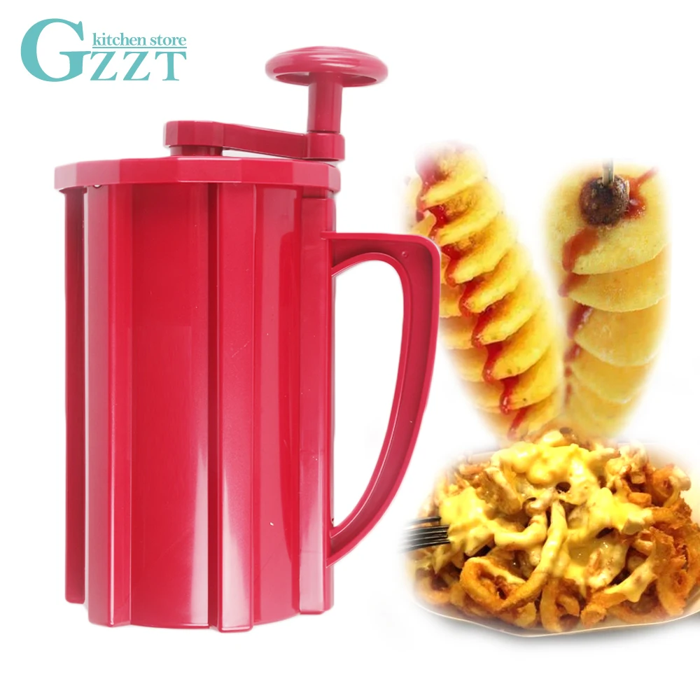 

Multifunction Twisted Spiral Potato Cutter Manual Potato Slicer Vegetable Tool Potato Tower Machine Stainless Steel Blade