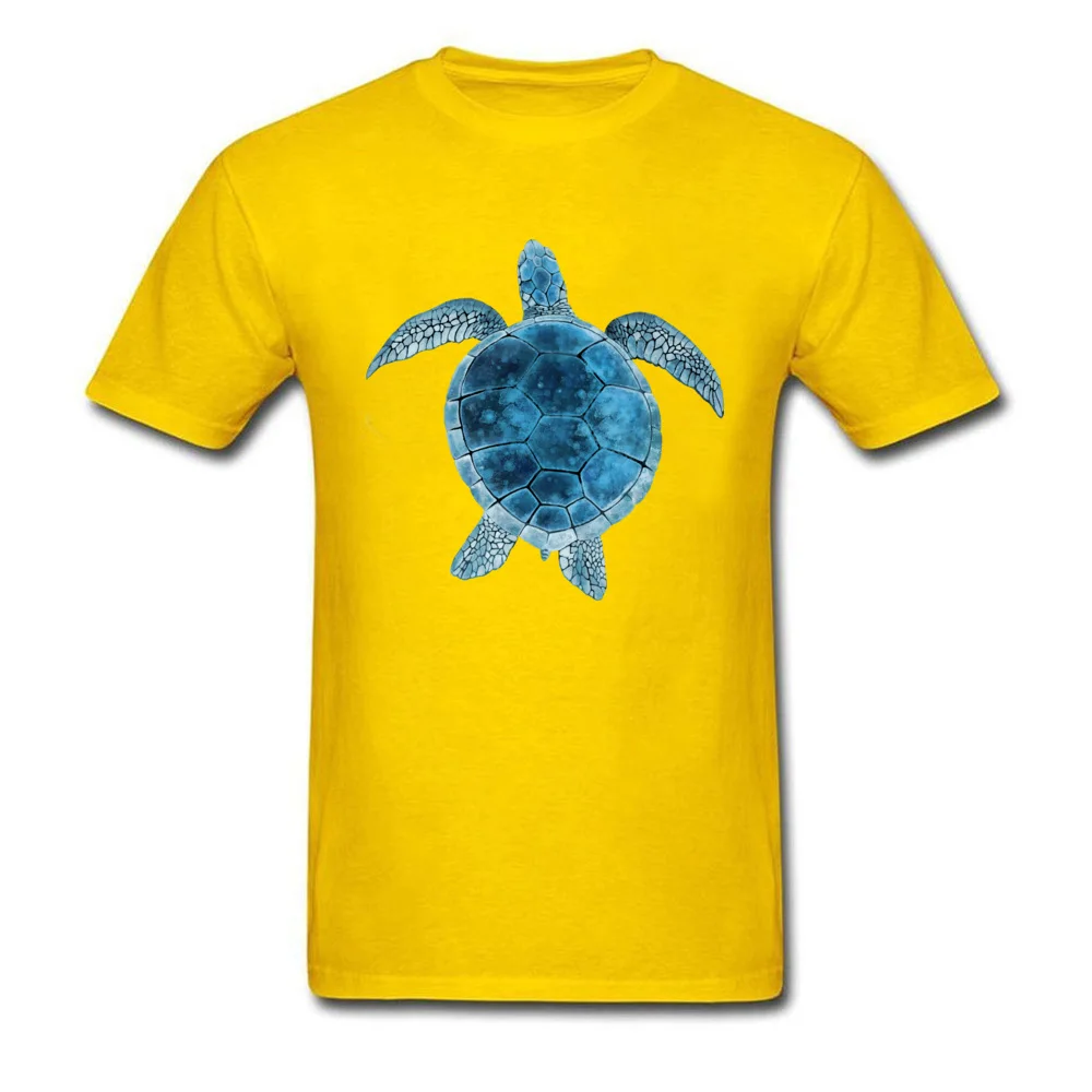 Watercolor Sea Turtle - Turquoise Blue_yellow