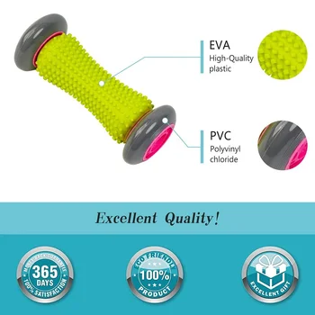 

Durable PVC Foot Massage Roller Yoga Deep Tissue Acupresssure Recovery Relax Foot Back Leg Hand Tight Muscle Health Care