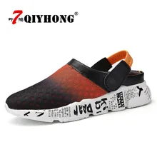 QIYHONG EVA Men Slip On Garden Shoes Lightweight Beach Sandals For Men Sneakers Slippers Men Shoes weideng slippers women eva crocus clogs garden shoes lightweight beach sandals casual water slip on outdoor shoes