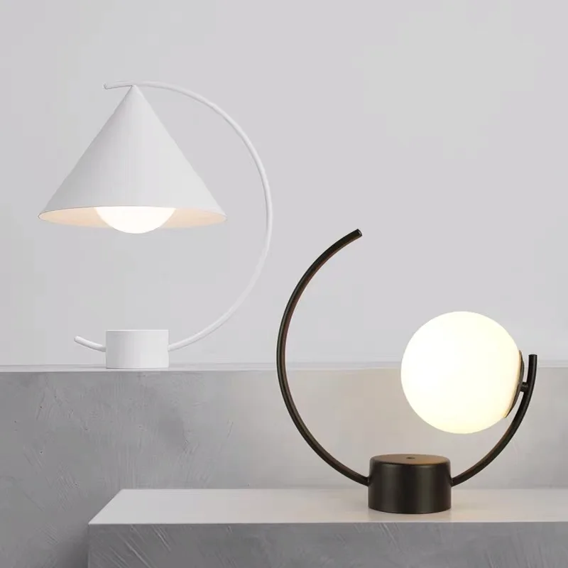  Creative Glass Bedside LED Desk Lamp Bedroom Desk Lights Living room Table Lamp Bed Light Art Deco 