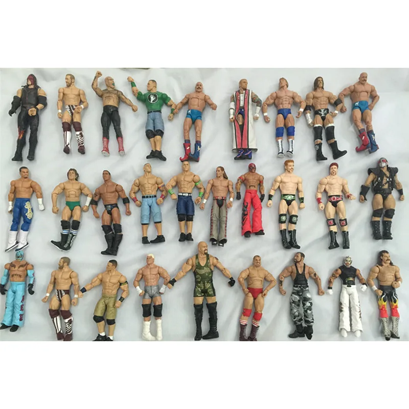 

16-18cm 1PCS send by random different characters occupation wrestling gladiators wrestler figure movable joint figure toy