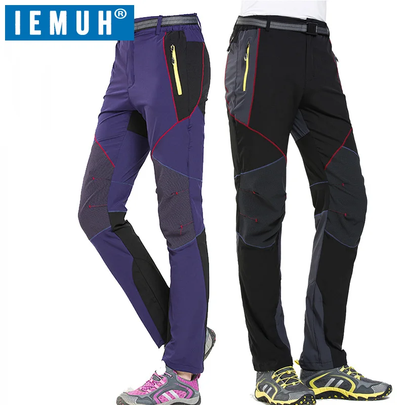 

IEMUH Brand Outdoor Sport Men Women Hiking Pants Waterproof Quick-drying Breathable Fishing Climbing Pants Unisex Trekking Pants