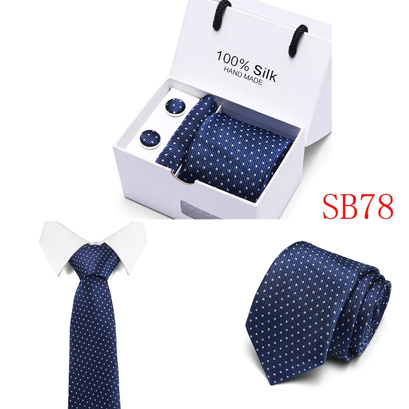 Радость Alice Box Set галстук комплекты Для мужчин Классический шелковый платок-галстук запонки, Подарочная коробка цветочный шейный платок для