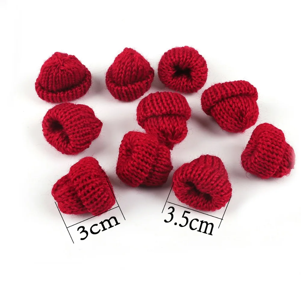 Wool Cap Christmas Tree Cap Decoration 10pcs/lot 3*3.5cm DIY Garment Head Rope Material Pompom Garments Toy Accessories pom poms craft supplies,fluffy ball accessories,doll handmade accessories,craft supplies,craft toys
