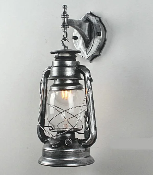 

New The kerosene lamp wall lamp bar balcony aisle European retro decorative lighting reminiscent of iron lantern GY127