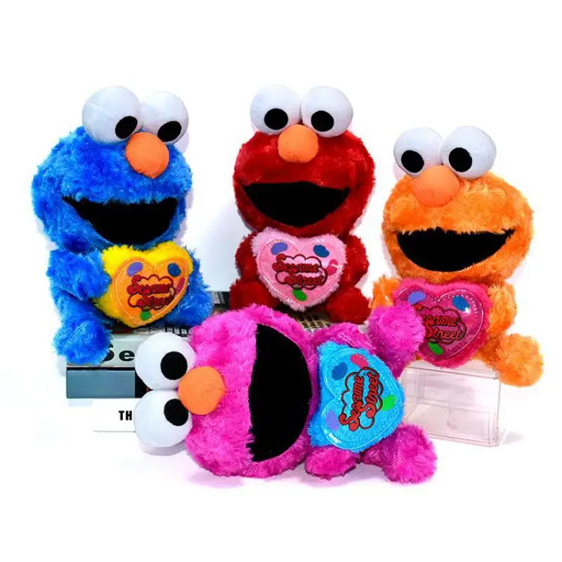 

OCHGEP 4PCS/Set Sesame Street Elmo/big Bird /cookie Monster /moppy Stuffed Plush Toy Doll For Kids/Girls/Children Birthday Gifts