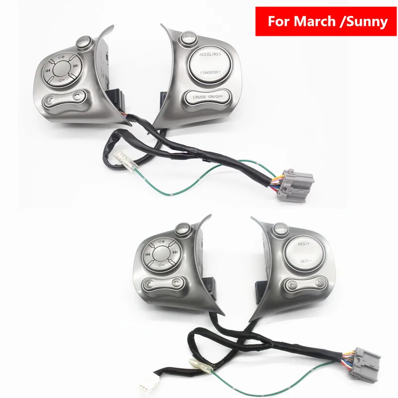 

PUFEITE steering wheel control button For Nissan Sunny March k13 Switch panel button switch controller cruise car accessories