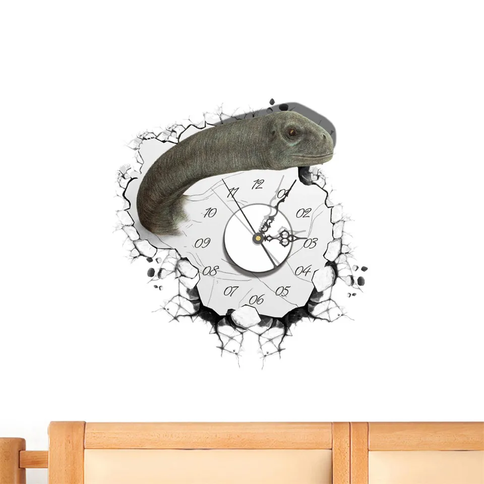 Забавные 3D ломающиеся настенные часы Наклейка страшные глазные шары римские цифры Висячие наклеивающиеся на стену Часы Самоклеящиеся DIY Фреска необычные настенные часы - Цвет: 007