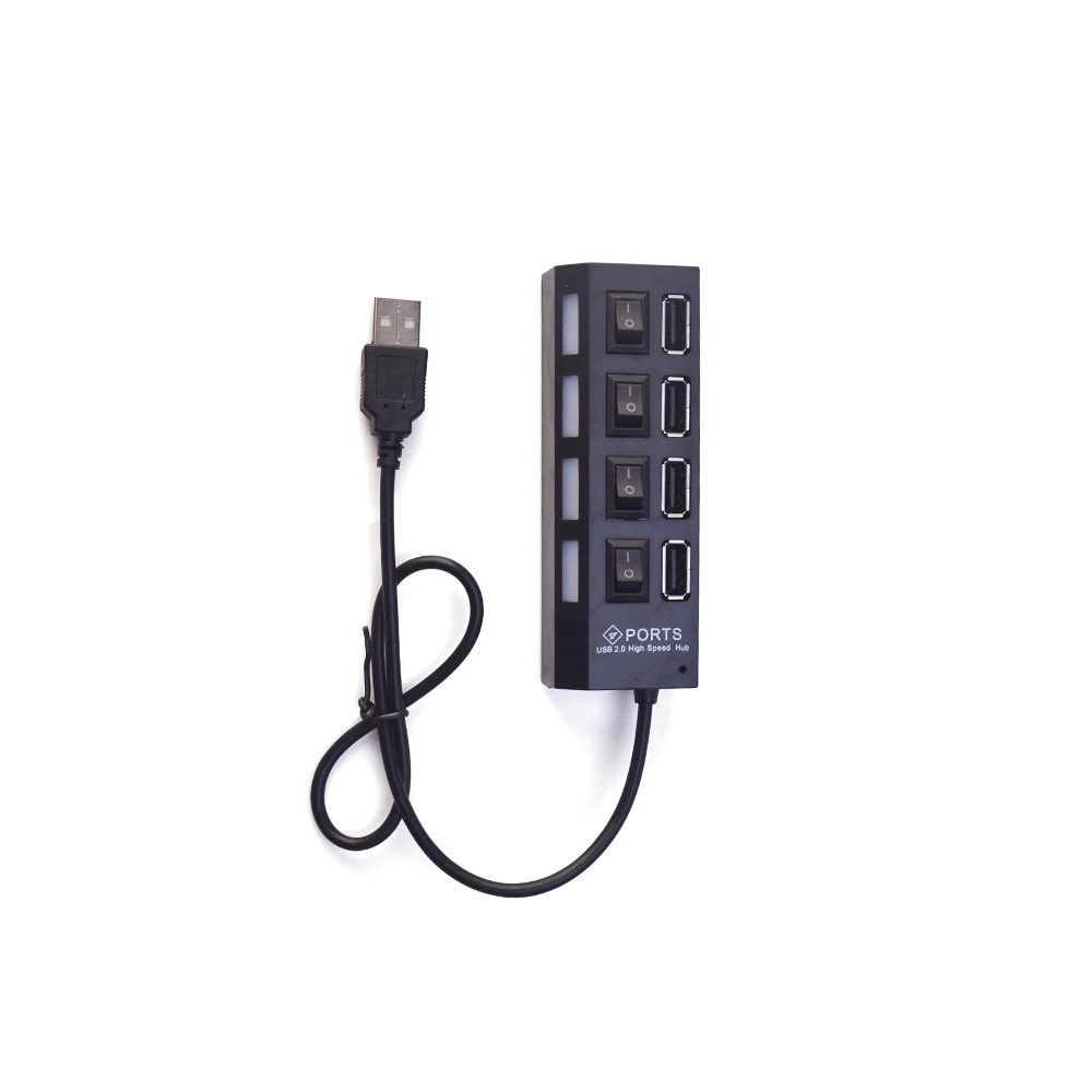 Светильник aling высокого качества 7 портов с USB и батарейным блоком с Usb портом для строительных блоков, набор кирпичей, светильник - Цвет: Black