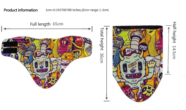 Gsou Snow Лыжная маска для катания на сноуборде, мотоциклетная зимняя теплая спортивная маска с 3D принтом, треугольный шарф, маска для катания на лыжах