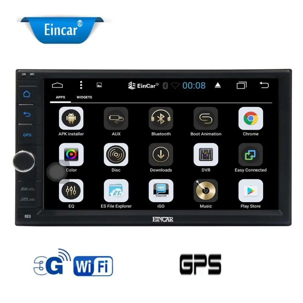 7'' 2 Din Car Stereo Android 6.0 Car Radio Player GPS Navigation Support Bluetooth/WiFi/Steering Wheel Control/1080P/OBD2/3G/4G