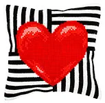 

Red Heart DIY Needlework Kit Unfinished Acrylic Yarn Embroidery Pillow Tapestry Canvas Cushion Front Cross Stitch Pillowcase