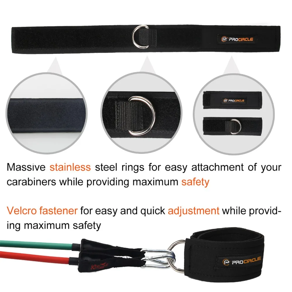 Procircle Resistance Bands set - 11Pcs Expander Tubes Rubber Band For Resistance Training, Physical Therapy, Home Gyms Workout