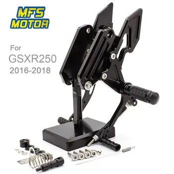 

CNC Adjustable Rearset Foot Pegs Suzuki GSX-R250 GSXR250 2016 2017 2018 Motorcycle Rear Set GSX-R 250 Accessories