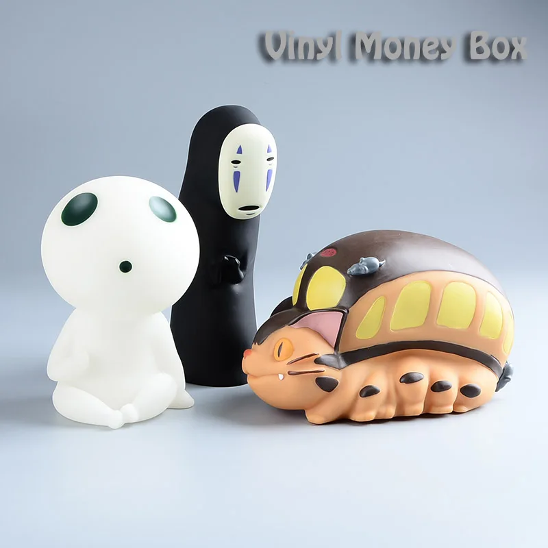 

Studio ghibli No Face Kaonashi Totoro Bus Princess Mononoke Money Box Miyazaki Hayao Anime Action Figures Piggy Bank Kids Toys